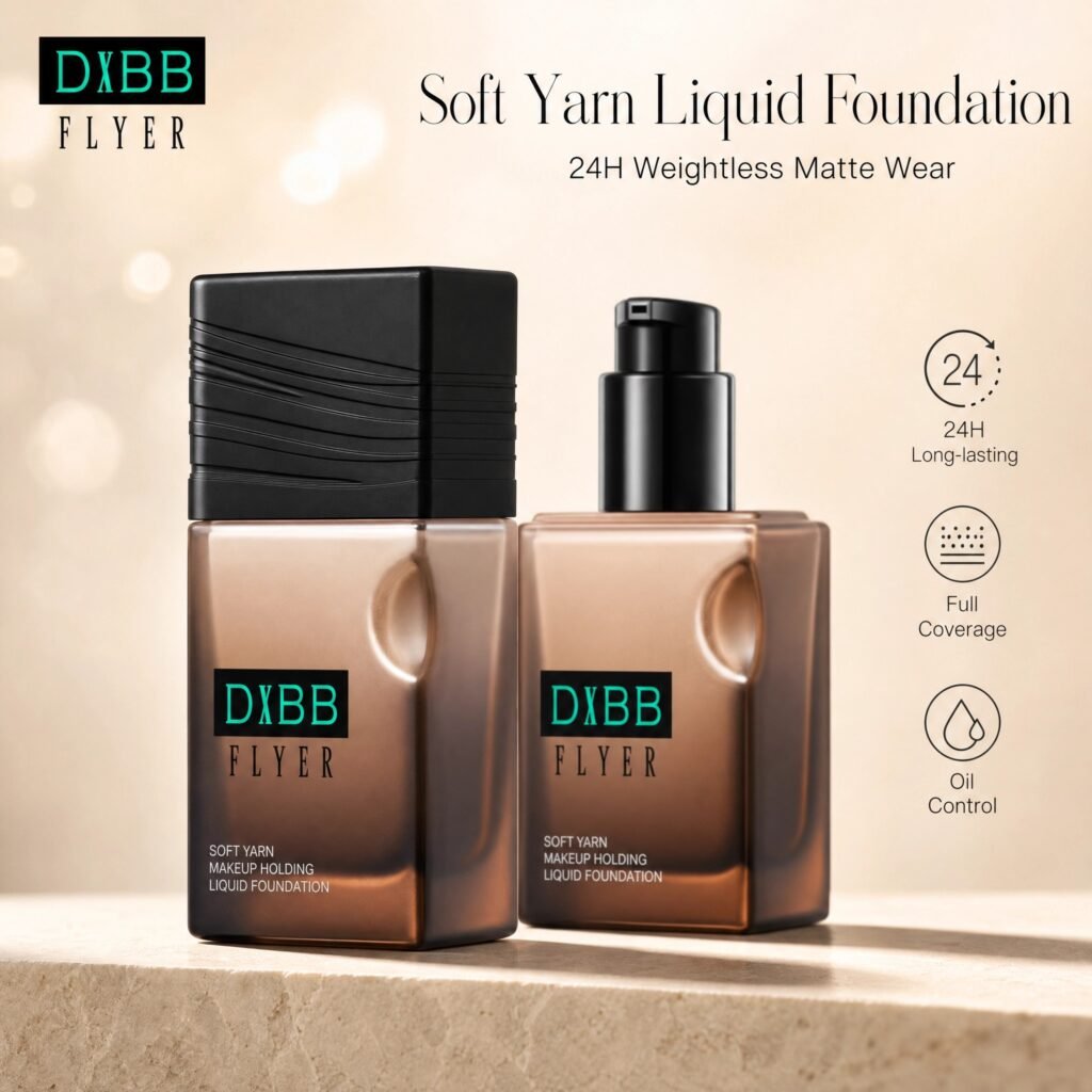 Soft Yarn Makeup Holding Liquid Foundation · 24H Wear · Full Coverage · Natural Matte