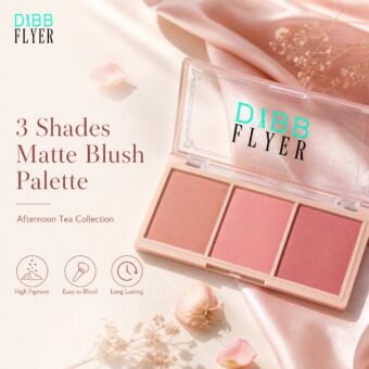 3-Color Matte Blush Palette · Afternoon Milk Tea · High-Pigment · Blendable · Long-Lasting