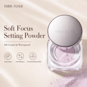 Soft Focus Setting Powder · Fine Shimmery Purple · Oil-Control · Waterproof · Long-Lasting Matte