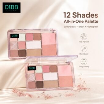 12‑Color Multi‑Function Face Palette · Eyeshadow & Blush · Matte · Shimmer · Glitter · Portable Clear Case