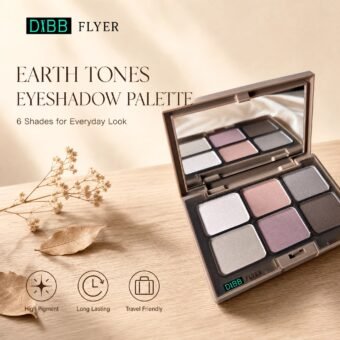 6‑Color Earth Tone Eyeshadow Palette · High‑Pigment · Everyday Neutrals · Mirror Compact · Multi‑Use