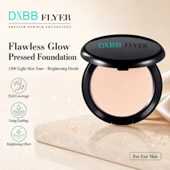 Pressed Powder Foundation 130# · Full Coverage · Oil‑Control · Brightening · Creamy Texture