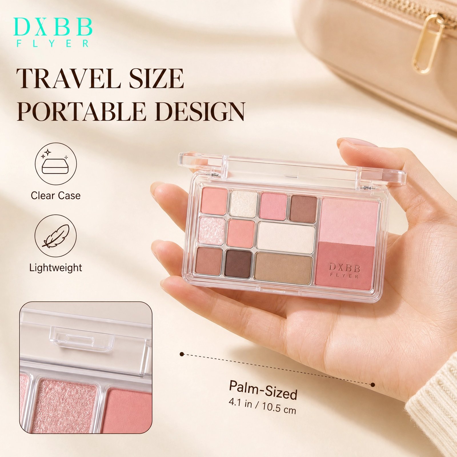 12‑Color Multi‑Function Face Palette · Eyeshadow & Blush · High‑Pigment · Blendable · Clear Compact - Image 5